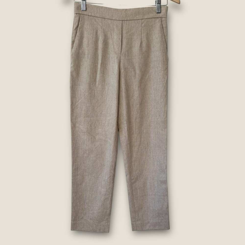 Babaton Beige Straight-Leg Capris size 4